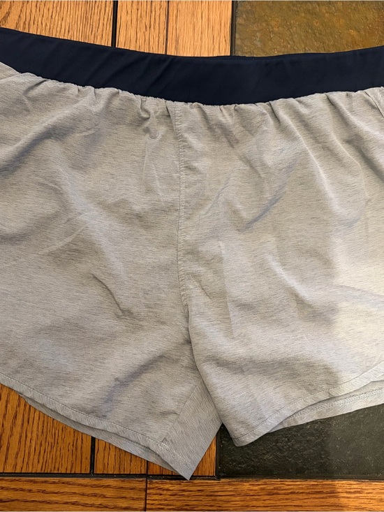 Under Armour Pants - Under Armour Gray Athletic Shorts with Navy Waistband